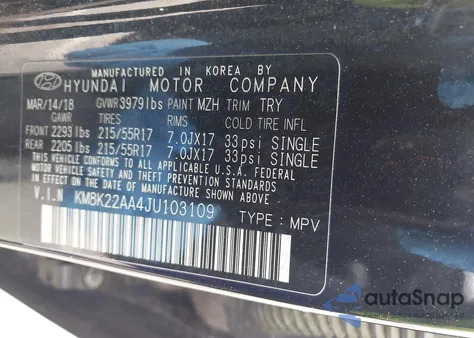 2018 Hyundai Kona Sel from USA, damaged, VIN KM8K22AA4JU103109